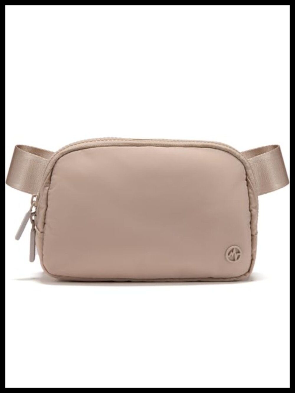 Nylon Fanny Pack Crossbody Belt Bag Two-Way Zipper Adjustable Strap 1L